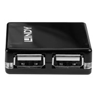 Lindy 4 Port USB 2.0 Mini Hub - Hub - 4 x USB 2.0