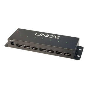 Lindy Industrial USB 2.0 Hub - Hub - 7 x USB 2.0