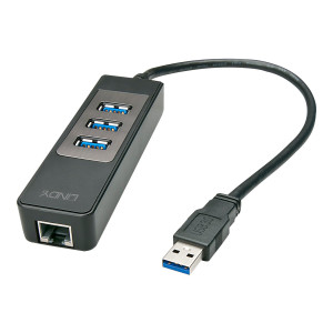 Lindy USB 3.1 Hub & Gigabit Ethernet Adapter