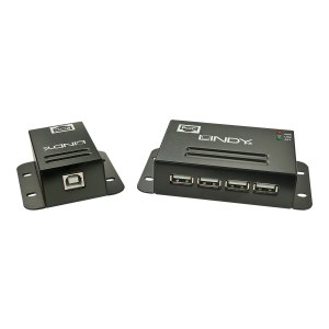 Lindy USB 2.0 4 Port CAT.5/6 Extender With Power Over...