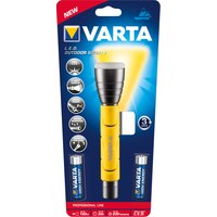 Varta 18628101421. Taschenlampen-Typ: Hand-Blinklicht, Produktfarbe: Schwarz, Gelb. Lampentyp: LED, Anzahl Lampe(n): 1 Lampen, Lichtleistung: 235 lm. Akku-/Batterietyp: AA. Tiefe: 160 mm, Gewicht: 158 g, Kopfdurchmesser: 3,7 cm