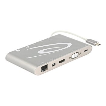 DeLOCK USB Type-C 3.1 Docking Station 4K - Dockingstation - USB-C - VGA, HDMI, Mini DP - GigE