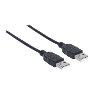 Manhattan USB-A to USB-A Cable, 1m, Male to Male, 480...