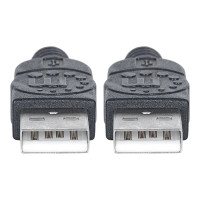 Manhattan USB-A to USB-A Cable, 1m, Male to Male, 480 Mbps (USB 2.0)