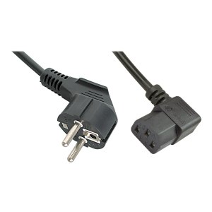 Lindy Power Cable - CEE 7/7 (M) to IEC 60320 C13 angled