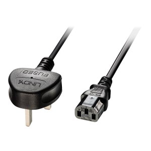 Lindy Power Cable - BS 1363A (M) to IEC 60320 C13