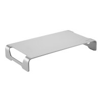 LogiLink Aluminum Tabletop Monitor Riser - Aufstellung für Monitor/Notebook (Ultra-dünn) - Aluminium - Schreibtisch