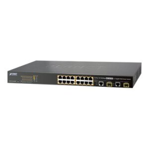 PLANET Managed Switch 16x Fast Ethernet + 2x Gigabit SFP
