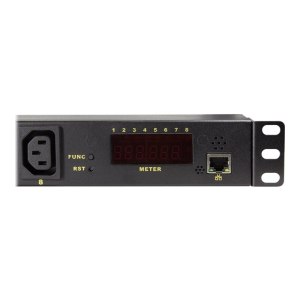 LogiLink IP PDU Control Unit - Stromverteilungseinheit (Rack - einbaufähig) - Wechselstrom 110-240 V - Ethernet - Eingabe, Eingang IEC 60320 C20 - Ausgangsanschlüsse: 8 (8x IEC 60320 C13) - 1U - Schwarz