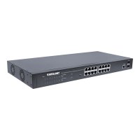 Intellinet 16-Port Gigabit Ethernet PoE+ Web-Managed Switch with 2 SFP Ports, IEEE 802.3at/af Power over Ethernet (PoE+/PoE)