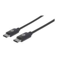 Manhattan USB-C to USB-C Cable, 50cm, Male to Male, Black, 480 Mbps (USB 2.0)