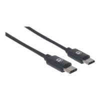 Manhattan USB-C to USB-C Cable, 50cm, Male to Male, Black, 480 Mbps (USB 2.0)