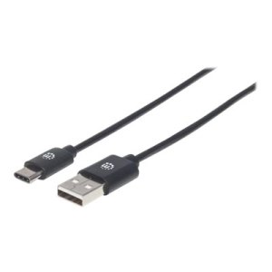 Manhattan USB-C to USB-A Cable, 2m, Male to Male, Black,...