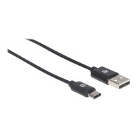 Manhattan USB-C to USB-A Cable, 2m, Male to Male, Black, 480 Mbps (USB 2.0)