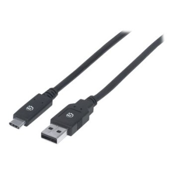 Manhattan Cavo da USB-C a USB-A, 2 m, maschio a maschio, 5 Gbps (USB 3.2 Gen1 alias USB 3.0)