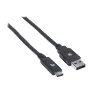 Manhattan USB-C to USB-A Cable, 2m, Male to Male, 5 Gbps (USB 3.2 Gen1 aka USB 3.0)