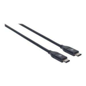 Manhattan USB-C to USB-C Cable, 50cm, Male to Male, Black, 10 Gbps (USB 3.2 Gen2 aka USB 3.1)