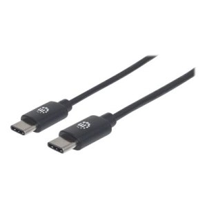 Manhattan USB-C to USB-C Cable, 2m, Male to Male, Black,...