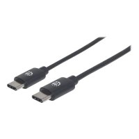 Manhattan USB-C to USB-C Cable, 2m, Male to Male, Black, 480 Mbps (USB 2.0)