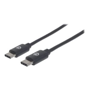 Manhattan USB-C to USB-C Cable, 3m, Male to Male, Black,...