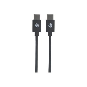 Manhattan USB-C to USB-C Cable, 3m, Male to Male, Black, 480 Mbps (USB 2.0)