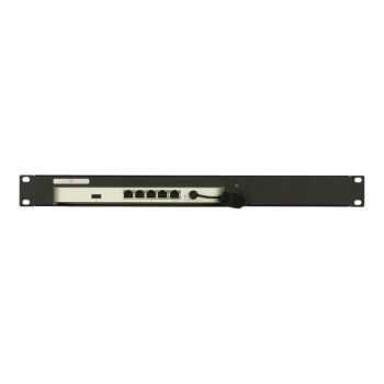 Rackmount.IT RM-CI-T4 - Netzwerk-Einrichtung - Rack montierbar - Jet Black, RAL 9005 - 1U - 48.3 cm (19") - für Cisco Meraki MX64 Cloud Managed