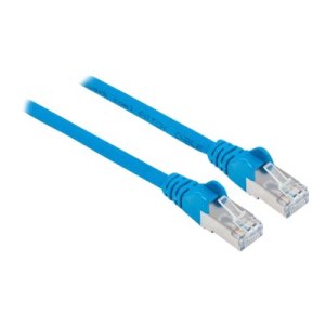 Intellinet Network Patch Cable, Cat7 Cable/Cat6A Plugs, 7.5m, Blue, Copper, S/FTP, LSOH / LSZH, PVC, RJ45, Gold Plated Contacts, Snagless, Booted, Polybag - Patch-Kabel - RJ-45 (M)