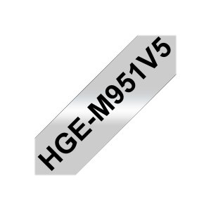 Brother HGE-M951V5 - Schwarz auf Silber - Rolle (2,4 cm x...