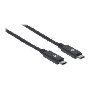 Manhattan USB-C to USB-C Cable, 1m, Male to Male, Black,...