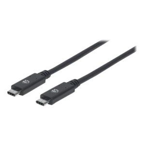 Manhattan USB-C to USB-C Cable, 1m, Male to Male, Black,...