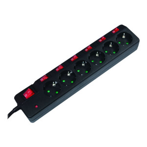 LogiLink - power strip - alternating current 250 V - 3680...