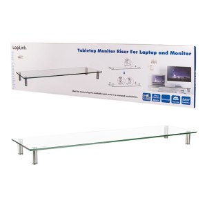 LogiLink - Aufstellung - für Monitor - Metall, Glas, Stahl - Bildschirmgröße: 33-81.3 cm (13"-32") - Schreibtisch