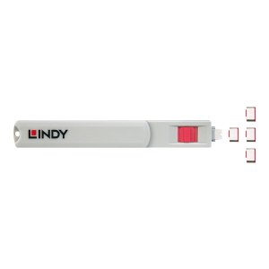 Lindy Blocco per porta USB-C - Rosso