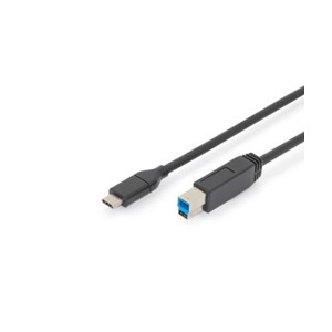 DIGITUS USB Type-C connection cable, Type-C to B