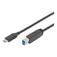 DIGITUS USB Type-C Anschlusskabel, Type-C auf B