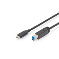 DIGITUS USB Type-C Anschlusskabel, Type-C auf B