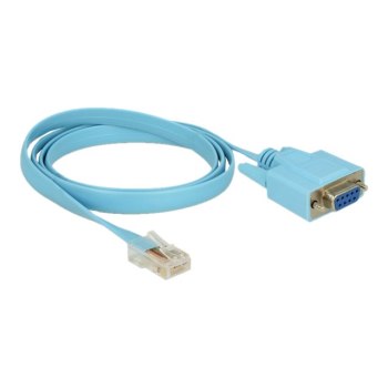 Delock Adapter RS-232 DB9 female > 1 x Serial RS-232 RJ45 male - Kabel seriell - DB-9 (W)