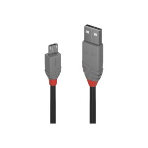 Lindy Anthra Line - USB cable - USB (M) to micro USB type...