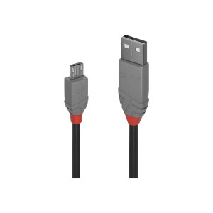 Lindy Anthra Line - USB cable - USB (M) to micro USB type...