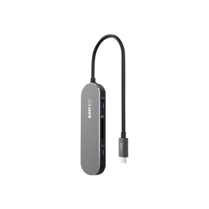 EMTEC HUB 6-in-1 Type-C T650C - Hub - 3 x USB 3.1 Gen 1 + 1 x USB-C (Stromdurchsatz)