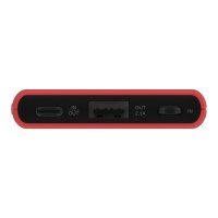 TERRATEC P50 Pocket - Powerbank - 5000 mAh - 2.1 A - 2 Ausgabeanschlussstellen (USB, USB-C) - Poppy Red