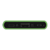 TERRATEC P50 Pocket - Powerbank - 5000 mAh - 2.1 A - 2 Ausgabeanschlussstellen (USB, USB-C) - Grüner Blitz