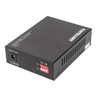 Intellinet Gigabit PoE+ Media Converter, 1000Base-T RJ45 Port to 1000Base-LX (SC)