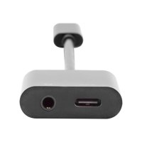 DIGITUS USB Type-C Adapter / Konverter, Type-C auf USB Type-C + 3.5mm Klinke