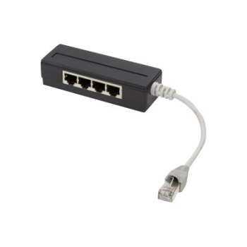 LogiLink - Netzwerk-Splitter - RJ-45 (W) bis RJ-45 (M) - 15 cm - abgeschirmt - Schwarz