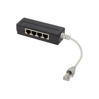 LogiLink - Netzwerk-Splitter - RJ-45 (W) bis RJ-45 (M) - 15 cm - abgeschirmt - Schwarz