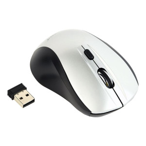 Gembird MUSW-4B-02-BS - Mouse - ottico - 4 pulsanti - senza fili - 2.4 GHz - ricevitore wireless (USB)