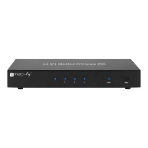 Techly 4 Port DisplayPort 1.2 KVM Switch with Hub and...