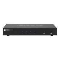 Techly 4 Port DisplayPort 1.2 KVM Switch with Hub and audio - KVM-/Audio-/USB-Switch - 4 x KVM/Audio - 1 lokaler Benutzer - Desktop