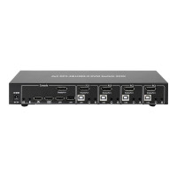 Techly 4 Port DisplayPort 1.2 KVM Switch with Hub and audio - KVM-/Audio-/USB-Switch - 4 x KVM/Audio - 1 lokaler Benutzer - Desktop